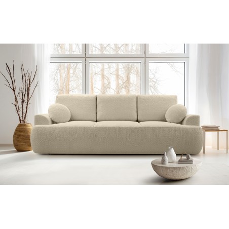 Sofa dwuosobowa VELO wolnostojący z funkcją spania w tkaninie Coral 50