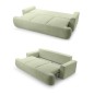 Sofa dwuosobowa VELO wolnostojący z funkcją spania w tkaninie Coral 55