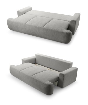 Sofa dwuosobowa VELO wolnostojący z funkcją spania w tkaninie Coral 75