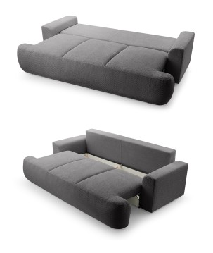 Sofa dwuosobowa VELO wolnostojący z funkcją spania w tkaninie Coral 80