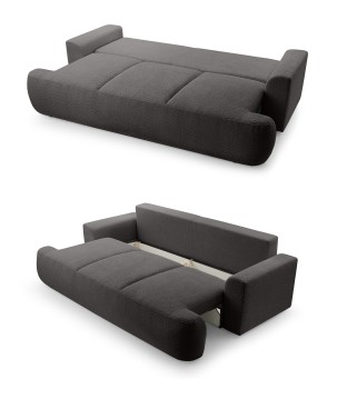 Sofa dwuosobowa VELO wolnostojący z funkcją spania w tkaninie Coral 60