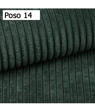 Kanapa KASJO Lewostronny Sofo-Narożnik z funkcją spania i poduszkami, 2x pojemnik POSO 014 Zielony DOMOHOME