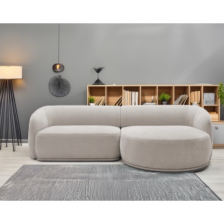 Narożnik NOBO Prawostronny system modułowy tkanina DressME 02 Jasny Szary