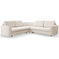 Narożnik LAREN nowoczesna sofa z funkcją spania, pojemnik na pościel, plastikowe nogi, lewa strona, CREMAL, 251x251x85 cm