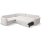 Narożnik LAREN nowoczesna sofa z funkcją spania, pojemnik na pościel, plastikowe nogi, lewa strona, ECRU, 251x251x85 cm