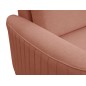 Narożnik LAREN nowoczesna sofa z funkcją spania, pojemnik na pościel, plastikowe nogi, lewa strona, PUDROWY RÓŻ, 251x251x85 cm