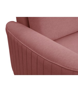 Narożnik LAREN nowoczesna sofa z funkcją spania, pojemnik na pościel, plastikowe nogi, lewa strona, BURGUND, 251x251x85 cm