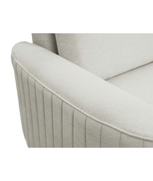 Narożnik LAREN nowoczesna sofa z funkcją spania, pojemnik na pościel, plastikowe nogi, lewa strona, JASNY ASHLEY, 251x251x85 cm