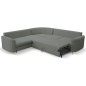 Narożnik LAREN nowoczesna sofa z funkcją spania, pojemnik na pościel, plastikowe nogi, lewa strona, CIEMNOSZARY, 251x251x85 cm
