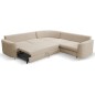 Narożnik LAREN nowoczesna sofa z funkcją spania, pojemnik na pościel, plastikowe nogi, prawa strona, BEŻOWY, 251x251x85 cm