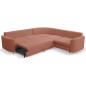 Narożnik LAREN nowoczesna sofa z funkcją spania, pojemnik na pościel, plastikowe nogi, prawa strona, PUDROWY RÓŻ, 251x251x85 cm