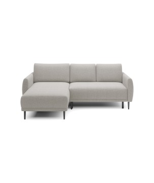 NAROŻNIK BONO Stylowa sofa z funkcją spania, Drewniane nóżki, Eleganckie podłokietniki, Głębokie siedzisko 226x164x88cm, Lewa st