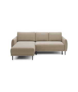 NAROŻNIK BONO Stylowa sofa z funkcją spania, Drewniane nóżki, Eleganckie podłokietniki, Głębokie siedzisko 226x164x88cm, Lewa st