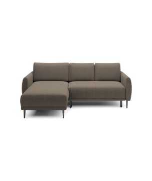 NAROŻNIK BONO Stylowa sofa z funkcją spania, Drewniane nóżki, Eleganckie podłokietniki, Głębokie siedzisko 226x164x88cm, lewa st