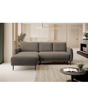 NAROŻNIK BONO Stylowa sofa z funkcją spania, Drewniane nóżki, Eleganckie podłokietniki, Głębokie siedzisko 226x164x88cm, lewa st