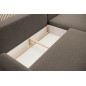 NAROŻNIK BONO Stylowa sofa z funkcją spania, Drewniane nóżki, Eleganckie podłokietniki, Głębokie siedzisko 226x164x88cm, lewa st