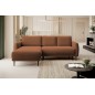 NAROŻNIK BONO Stylowa sofa z funkcją spania, Drewniane nóżki, Eleganckie podłokietniki, Głębokie siedzisko 226x164x88cm, Lewa st