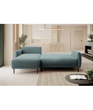 NAROŻNIK BONO Stylowa sofa z funkcją spania, Drewniane nóżki, Eleganckie podłokietniki, Głębokie siedzisko 226x164x88cm, lewa st