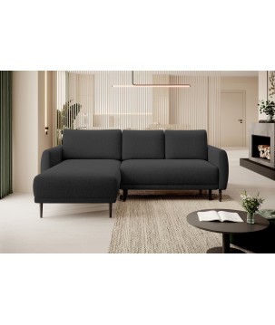NAROŻNIK BONO Stylowa sofa z funkcją spania, Drewniane nóżki, Eleganckie podłokietniki, Głębokie siedzisko 226x164x88cm, Lewa st