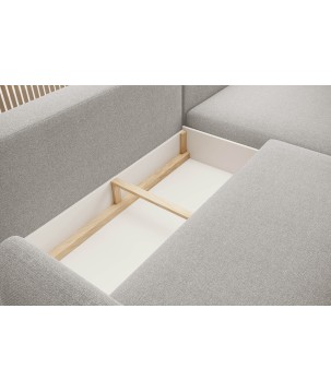 NAROŻNIK BONO Stylowa sofa z funkcją spania, Drewniane nóżki, Eleganckie podłokietniki, Głębokie siedzisko 226x164x88cm, Prawa s