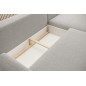 NAROŻNIK BONO Stylowa sofa z funkcją spania, Drewniane nóżki, Eleganckie podłokietniki, Głębokie siedzisko 226x164x88cm, Prawa s
