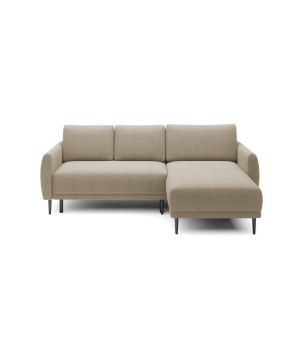 NAROŻNIK BONO Stylowa sofa z funkcją spania, Drewniane nóżki, Eleganckie podłokietniki, Głębokie siedzisko 226x164x88cm, Prawy s