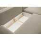 NAROŻNIK BONO Stylowa sofa z funkcją spania, Drewniane nóżki, Eleganckie podłokietniki, Głębokie siedzisko 226x164x88cm, Prawy s