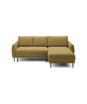 NAROŻNIK BONO Stylowa sofa z funkcją spania, Drewniane nóżki, Eleganckie podłokietniki, Głębokie siedzisko 226x164x88cm, Prawy s