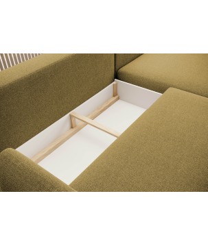 NAROŻNIK BONO Stylowa sofa z funkcją spania, Drewniane nóżki, Eleganckie podłokietniki, Głębokie siedzisko 226x164x88cm, Prawy s