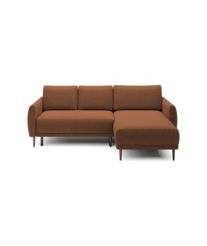 NAROŻNIK BONO Stylowa sofa z funkcją spania, Drewniane nóżki, Eleganckie podłokietniki, Głębokie siedzisko 226x164x88cm, Prawa s