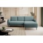 NAROŻNIK BONO Stylowa sofa z funkcją spania, Drewniane nóżki, Eleganckie podłokietniki, Głębokie siedzisko 226x164x88cm, Prawy s
