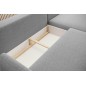 NAROŻNIK BONO Stylowa sofa z funkcją spania, Drewniane nóżki, Eleganckie podłokietniki, Głębokie siedzisko 226x164x88cm, Prawa s