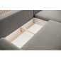 NAROŻNIK BONO Stylowa sofa z funkcją spania, Drewniane nóżki, Eleganckie podłokietniki, Głębokie siedzisko 226x164x88cm, Prawa s
