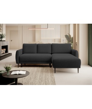 NAROŻNIK BONO Stylowa sofa z funkcją spania, Drewniane nóżki, Eleganckie podłokietniki, Głębokie siedzisko 226x164x88cm, Prawy s