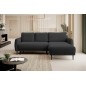 NAROŻNIK BONO Stylowa sofa z funkcją spania, Drewniane nóżki, Eleganckie podłokietniki, Głębokie siedzisko 226x164x88cm, Prawy s