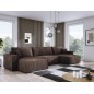 Narożnik POSO XL wolnostojący układ U z funkcją spania w tkaninie Poso 06 DomoHome