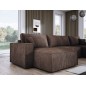 Narożnik POSO XL wolnostojący układ U z funkcją spania w tkaninie Poso 06 DomoHome