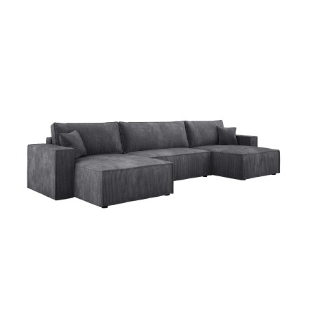 Narożnik POSO XL wolnostojący układ U z funkcją spania w tkaninie Poso 60 DomoHome