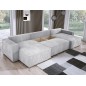Narożnik POSO XL wolnostojący układ U z funkcją spania w tkaninie Poso 110 DomoHome