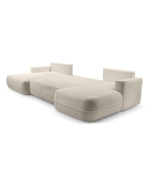 Narożnik FUEGO XL wolnostojący układ U z funkcją spania w tkaninie Bubble 03 DomoHome