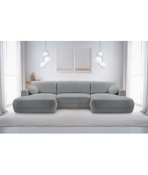 Narożnik FUEGO XL wolnostojący układ U z funkcją spania w tkaninie Bubble 06 DomoHome