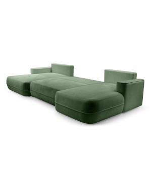 Narożnik FUEGO XL wolnostojący układ U z funkcją spania w tkaninie Bubble 12 DomoHome