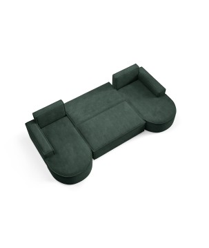 Narożnik MOLLY XL wolnostojący układ U z funkcją spania w tkaninie Abriamo 09 DomoHome