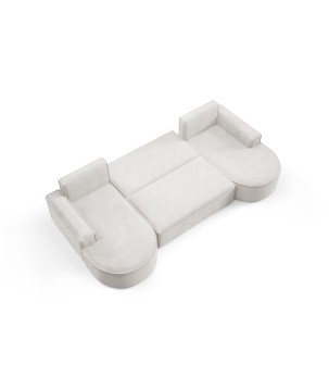Narożnik MOLLY XL wolnostojący układ U z funkcją spania w tkaninie Curio 02 DomoHome
