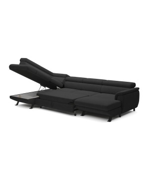 Narożnik RAVEN XL zestaw z elektryczną funkcją regulacji tkanina Artico 37439 Antracytowy WERSAL