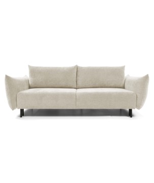 Sofa ADEL z funkcja spania i pojemnikiem ECRU OVER THE HORIZON 03