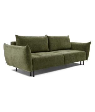 Sofa ADEL z funkcja spania i pojemnikiem OLIWKOWY OVER THE HORIZON 38
