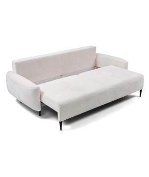 Sofa BOHO z funkcja spania i pojemnikiem BRUDNA BIEL PERFECT HARMONY 01