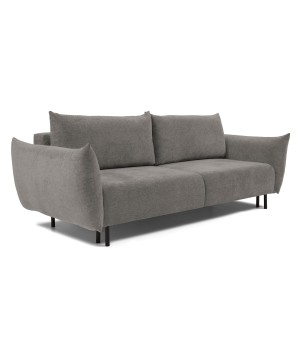 Sofa ADEL z funkcja spania i pojemnikiem JASNY GRAFIT OVER THE HORIZON 90