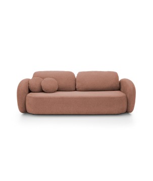 Sofa OLIO z funkcja spania i pojemnikiem PUDROWY RÓŻ ARAGON 59